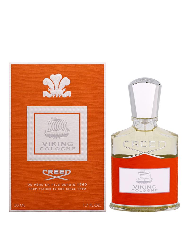 Creed Viking Eau De Cologne For Men 50mlPerfumes & FragrancesTop Notes: Sicilian lemon, Calabrian bergamot & Pink Pepper Middle Note: Pink Pepper, Spicy Mint & Bulgarian Rose Base Notes: Haitian Vetiver, Lavender, Sandalwood & Indian Patchouli